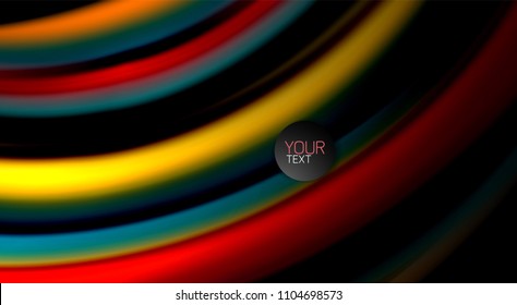 Blur color wave lines abstract background. Vector illustration for app wallpaper, business presentation or web banner