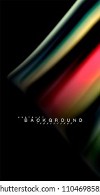 Blur color wave lines abstract background. Vector illustration for app wallpaper, business presentation or web banner