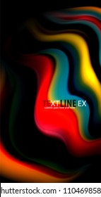 Blur color wave lines abstract background. Vector illustration for app wallpaper, business presentation or web banner