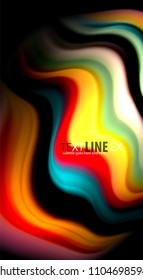 Blur color wave lines abstract background. Vector illustration for app wallpaper, business presentation or web banner
