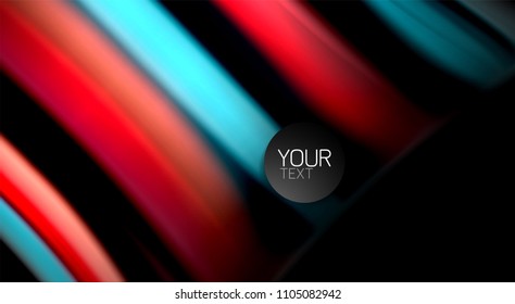 Blur color wave lines abstract background. Vector illustration for app wallpaper, business presentation or web banner