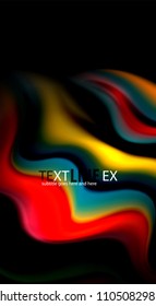 Blur color wave lines abstract background. Vector illustration for app wallpaper, business presentation or web banner