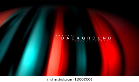 Borroso color de las líneas de onda de fondo abstracto. Ilustración vectorial para fondo de pantalla de aplicaciones, presentación empresarial o banner web