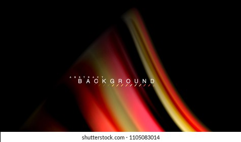 Blur color wave lines abstract background. Vector illustration for app wallpaper, business presentation or web banner