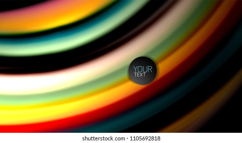 Blur color wave lines abstract background. Vector illustration for app wallpaper, business presentation or web banner