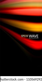 Blur color wave lines abstract background. Vector illustration for app wallpaper, business presentation or web banner