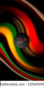 Blur color wave lines abstract background. Vector illustration for app wallpaper, business presentation or web banner