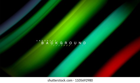 Blur color wave lines abstract background. Vector illustration for app wallpaper, business presentation or web banner