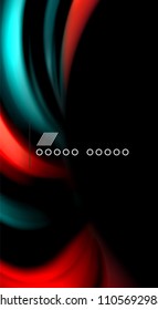Borroso color de las líneas de onda de fondo abstracto. Ilustración vectorial para fondo de pantalla de aplicaciones, presentación empresarial o banner web