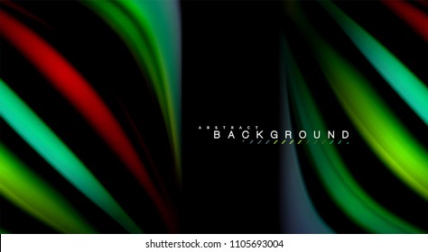 Borroso color de las líneas de onda de fondo abstracto. Ilustración vectorial para fondo de pantalla de aplicaciones, presentación empresarial o banner web