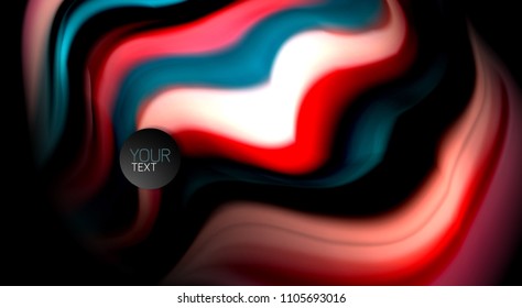 Blur color wave lines abstract background. Vector illustration for app wallpaper, business presentation or web banner