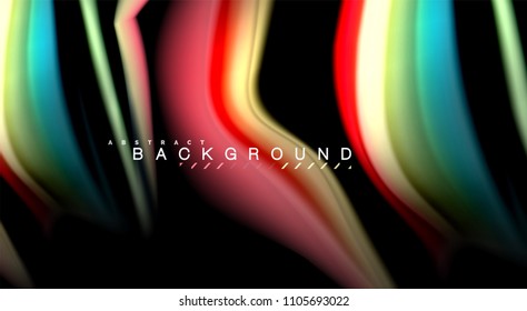 Borroso color de las líneas de onda de fondo abstracto. Ilustración vectorial para fondo de pantalla de aplicaciones, presentación empresarial o banner web