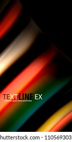 Blur color wave lines abstract background. Vector illustration for app wallpaper, business presentation or web banner