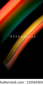 Blur color wave lines abstract background. Vector illustration for app wallpaper, business presentation or web banner