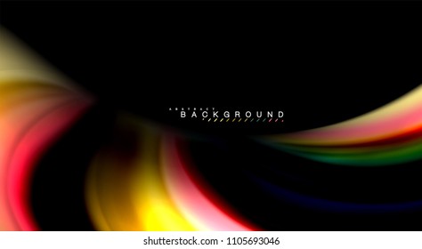 Blur color wave lines abstract background. Vector illustration for app wallpaper, business presentation or web banner
