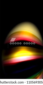 Blur color wave lines abstract background. Vector illustration for app wallpaper, business presentation or web banner
