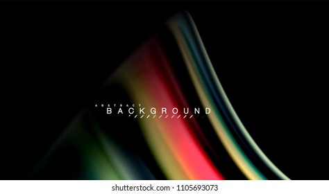 Blur color wave lines abstract background. Vector illustration for app wallpaper, business presentation or web banner