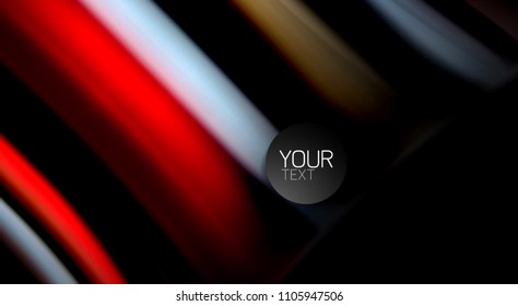 Blur color wave lines abstract background. Vector illustration for app wallpaper, business presentation or web banner
