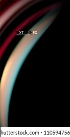 Unscharfe farbige Wellenlinien abstrakter Hintergrund. Vektorgrafik für App-Bildschirmhintergründe, Geschäftspräsentationen oder Webbanner