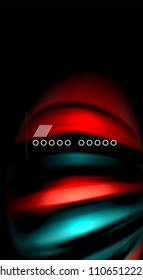 Unscharfe farbige Wellenlinien abstrakter Hintergrund. Vektorgrafik für App-Bildschirmhintergründe, Geschäftspräsentationen oder Webbanner