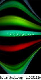 Blur color wave lines abstract background. Vector illustration for app wallpaper, business presentation or web banner