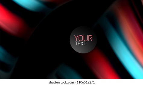 Blur color wave lines abstract background. Vector illustration for app wallpaper, business presentation or web banner