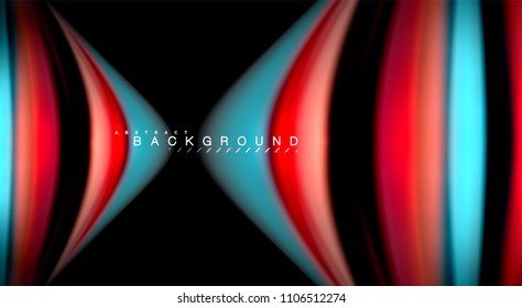 Borroso color de las líneas de onda de fondo abstracto. Ilustración vectorial para fondo de pantalla de aplicaciones, presentación empresarial o banner web
