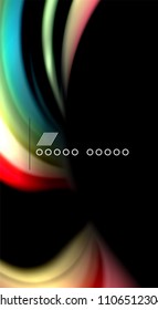 Blur color wave lines abstract background. Vector illustration for app wallpaper, business presentation or web banner
