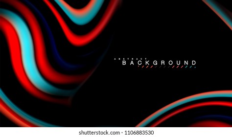 Blur color wave lines abstract background. Vector illustration for app wallpaper, business presentation or web banner