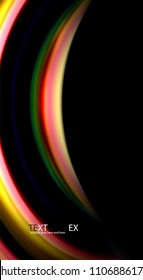 Blur color wave lines abstract background. Vector illustration for app wallpaper, business presentation or web banner