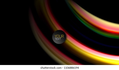 Blur color wave lines abstract background. Vector illustration for app wallpaper, business presentation or web banner
