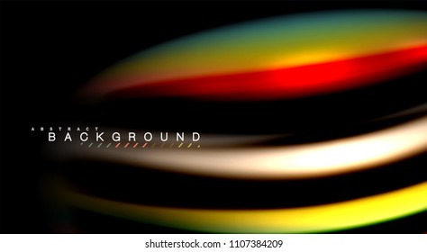 Blur color wave lines abstract background. Vector illustration for app wallpaper, business presentation or web banner