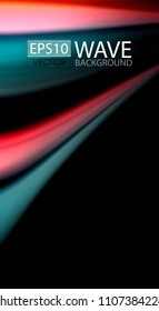 Blur color wave lines abstract background. Vector illustration for app wallpaper, business presentation or web banner