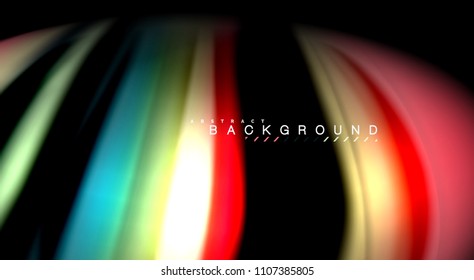 Blur color wave lines abstract background. Vector illustration for app wallpaper, business presentation or web banner