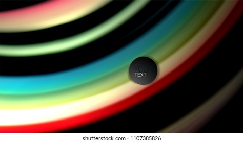 Blur color wave lines abstract background. Vector illustration for app wallpaper, business presentation or web banner