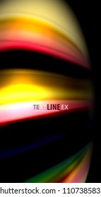 Borroso color de las líneas de onda de fondo abstracto. Ilustración vectorial para fondo de pantalla de aplicaciones, presentación empresarial o banner web