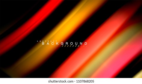 Borroso color de las líneas de onda de fondo abstracto. Ilustración vectorial para fondo de pantalla de aplicaciones, presentación empresarial o banner web