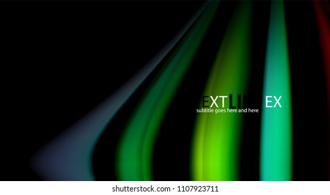 Blur color wave lines abstract background. Vector illustration for app wallpaper, business presentation or web banner