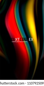 Blur color wave lines abstract background. Vector illustration for app wallpaper, business presentation or web banner