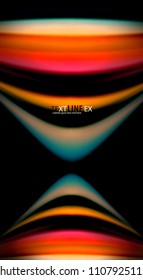 Blur color wave lines abstract background. Vector illustration for app wallpaper, business presentation or web banner