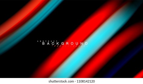 Blur color wave lines abstract background. Vector illustration for app wallpaper, business presentation or web banner
