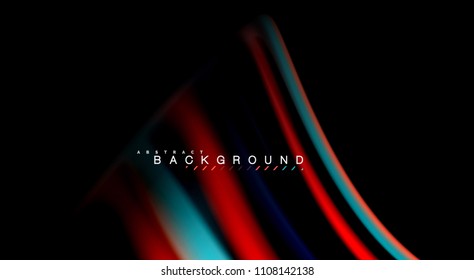 Blur color wave lines abstract background. Vector illustration for app wallpaper, business presentation or web banner
