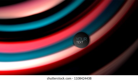 Borroso color de las líneas de onda de fondo abstracto. Ilustración vectorial para fondo de pantalla de aplicaciones, presentación empresarial o banner web