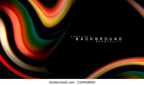 Blur color wave lines abstract background. Vector illustration for app wallpaper, business presentation or web banner