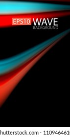 Borroso color de las líneas de onda de fondo abstracto. Ilustración vectorial para fondo de pantalla de aplicaciones, presentación empresarial o banner web