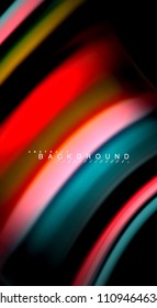 Blur color wave lines abstract background. Vector illustration for app wallpaper, business presentation or web banner