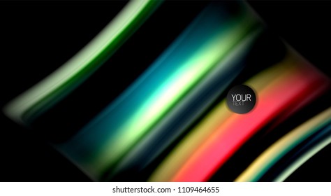 Blur color wave lines abstract background. Vector illustration for app wallpaper, business presentation or web banner