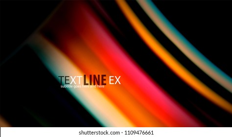 Blur color wave lines abstract background. Vector illustration for app wallpaper, business presentation or web banner