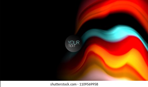 Blur color wave lines abstract background. Vector illustration for app wallpaper, business presentation or web banner