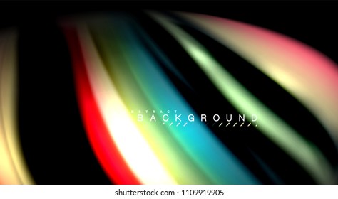 Blur color wave lines abstract background. Vector illustration for app wallpaper, business presentation or web banner